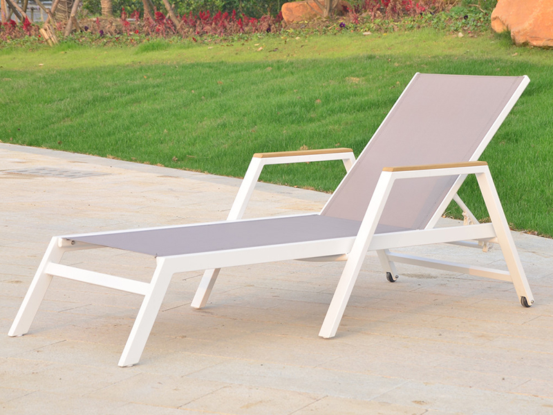Buiten Leisure Lounge met synthetisch hout op de armleuning YQ-TB-482
