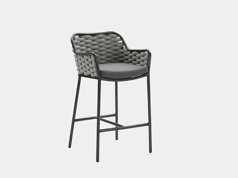 Modern design touw geweven enkele stoelstoel in aluminium frame YQC-2092-C