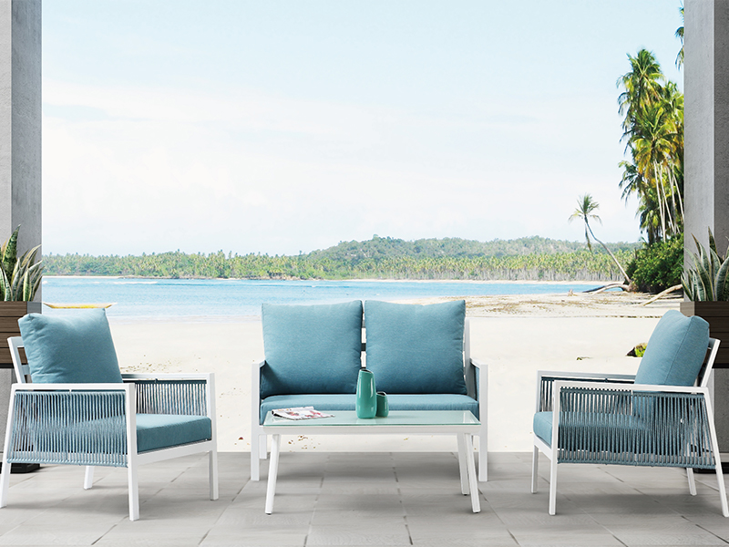 Garden Patio Aluminium Luxe vrijetijdsontwerpset Hotel Outdoor Woven Rope Sofa YQC-2710