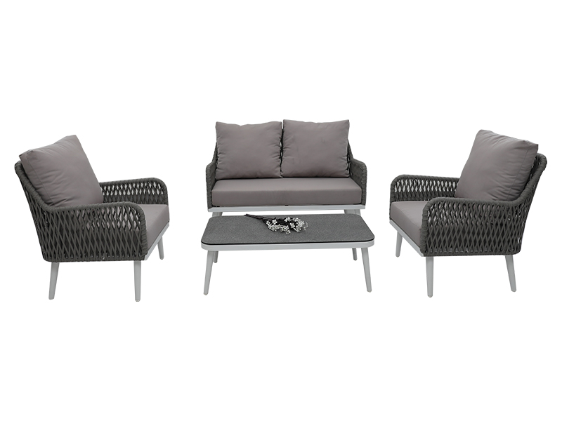 Leisure Outdoor Furniture Garden Patio Aluminium frame Rope Sofa Set Furniture YQC-2752