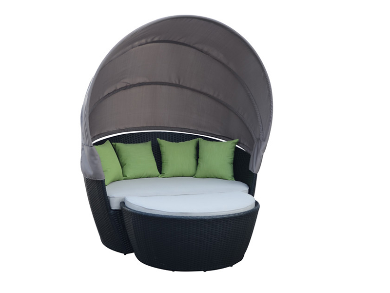 Buiten Rattan luifelbed YQR-285