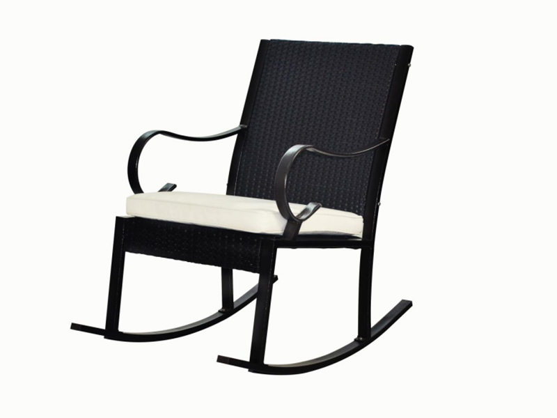 Single Rattan Outdoor Rocking stoel, knock-down ontwerp YQR-374
