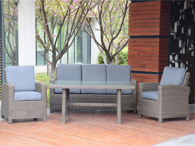 Round rattan weven buitenmeubilair, tuinmeubilair yqr-501