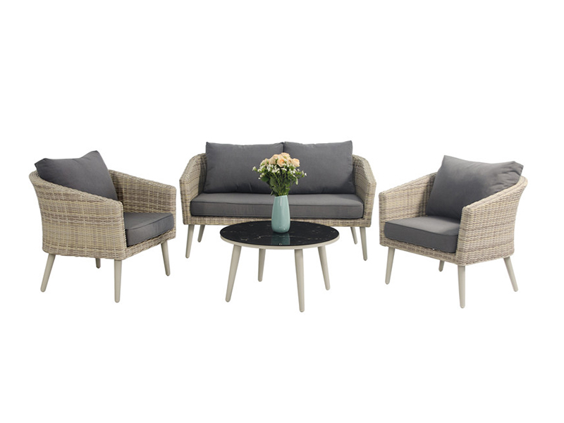 Halfronde rattan sofa set, KD Design, aluminium frame rattan sofa set